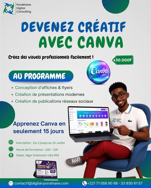 Formation Canva design Dakar